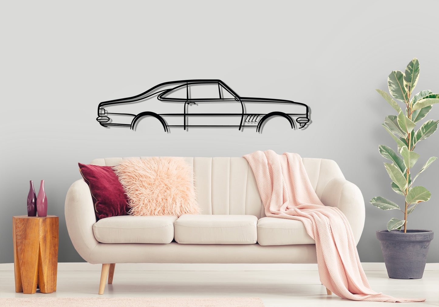 1968 HK Holden Classic Silhouette Metal Wall Art