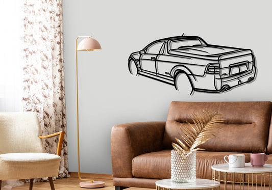2011 Holden commodore SS-V redline series II Back Angle Silhouette Metal Wall Art