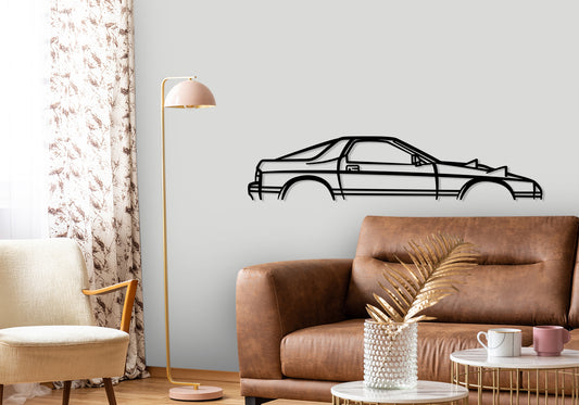 1986 Mazda FC RX7 Classic Silhouette Metal Wall Art
