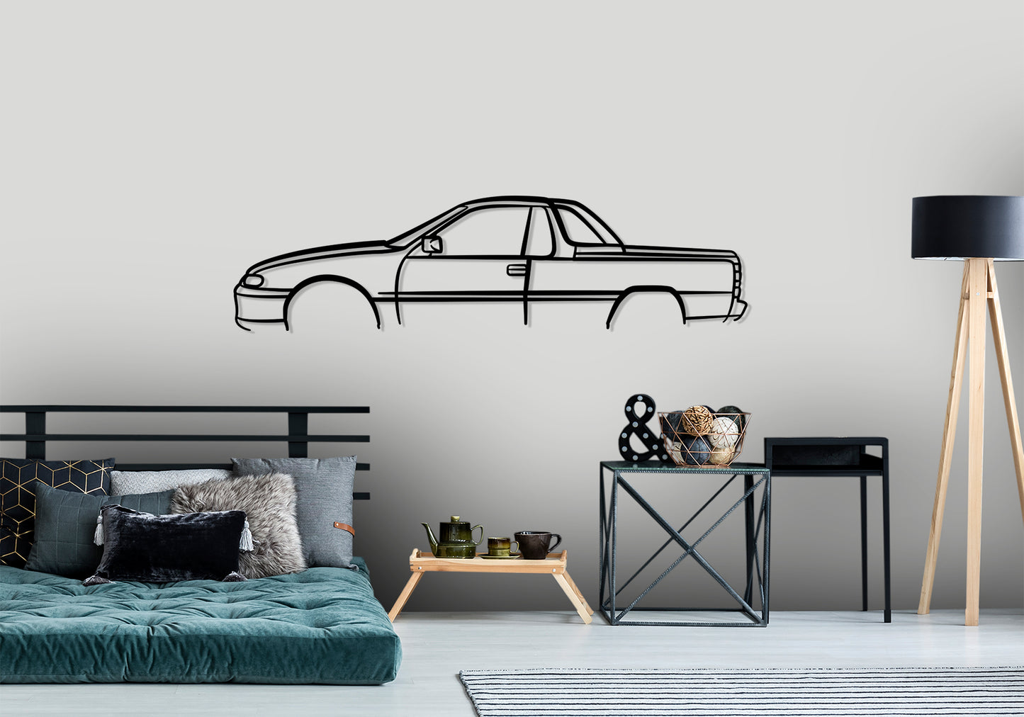 1997 VS Maloo Ute - Classic Silhouette Metal Wall Art