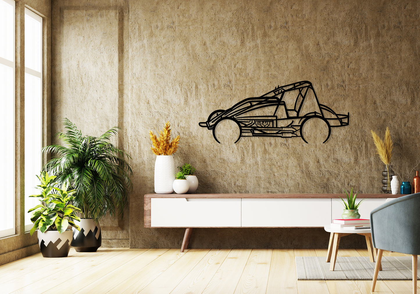 Wingless Sprintcar - Detailed Silhouette Metal Wall Art