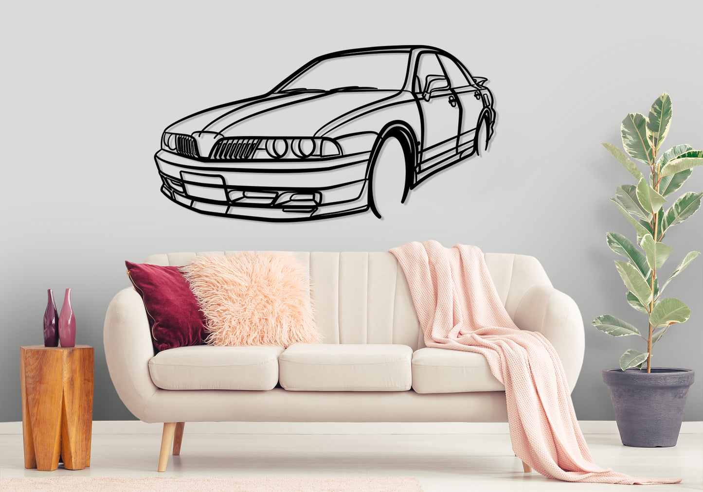 2002 Magna vrx - Front Angle Silhouette Metal Wall Art