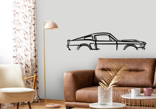 1967 Ford Mustang Eleanor - Classic Silhouette Metal Wall Art