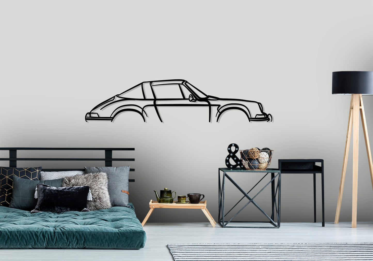 1978 - 911 SC Targa Classic Silhouette Metal Wall Art