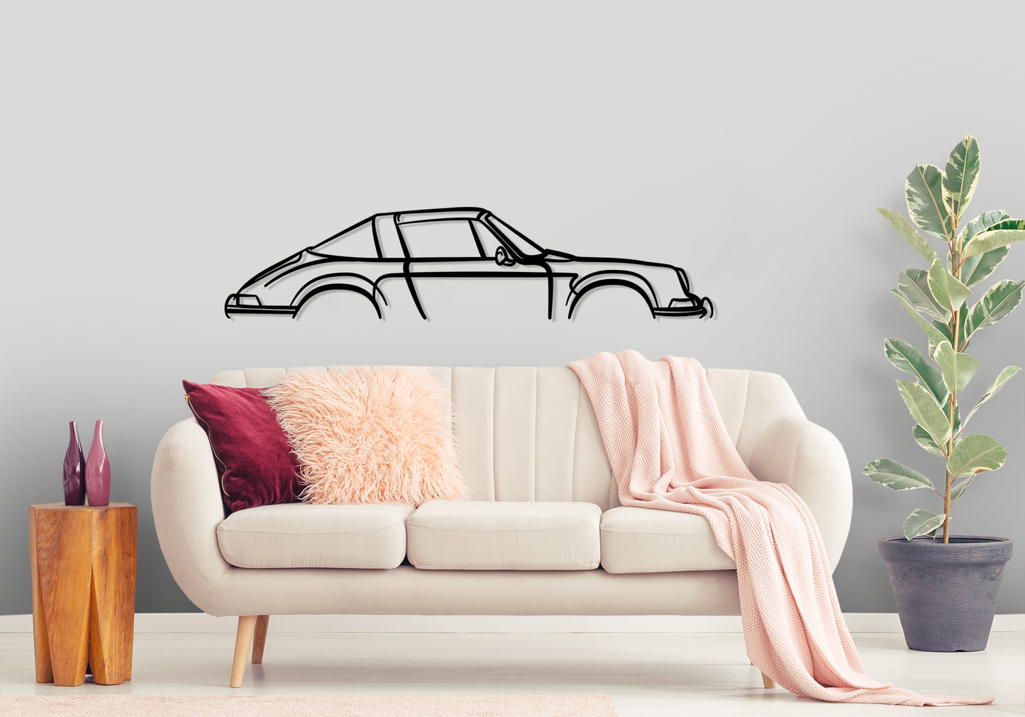 1978 - 911 SC Targa Classic Silhouette Metal Wall Art