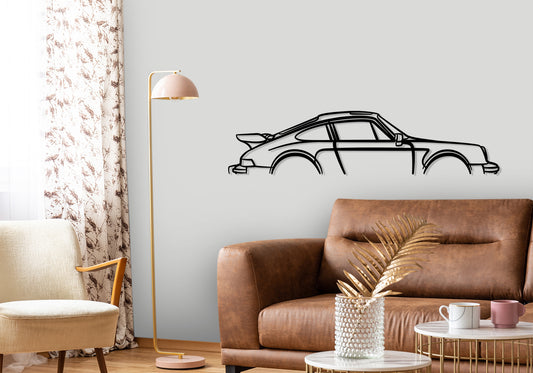 1980 - 930 Turbo Classic Silhouette Metal Wall Art