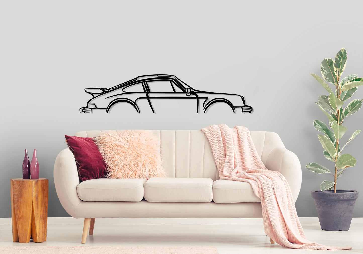 1980 - 930 Turbo Classic Silhouette Metal Wall Art