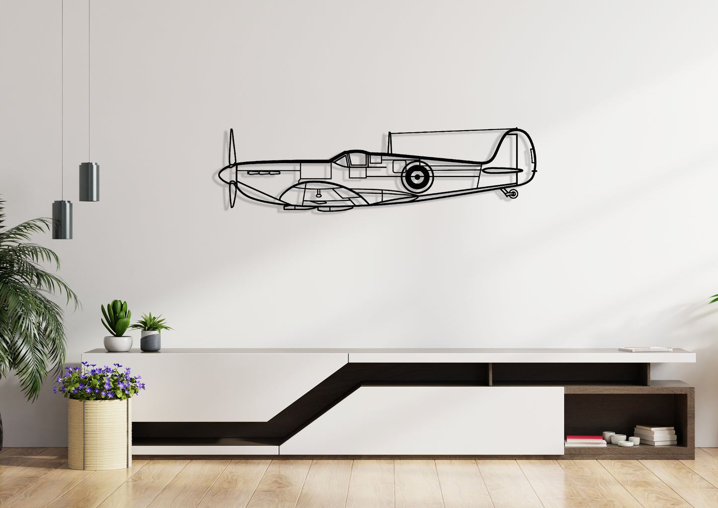 Spitfire-Mk-II Silhouette Metal Wall Art