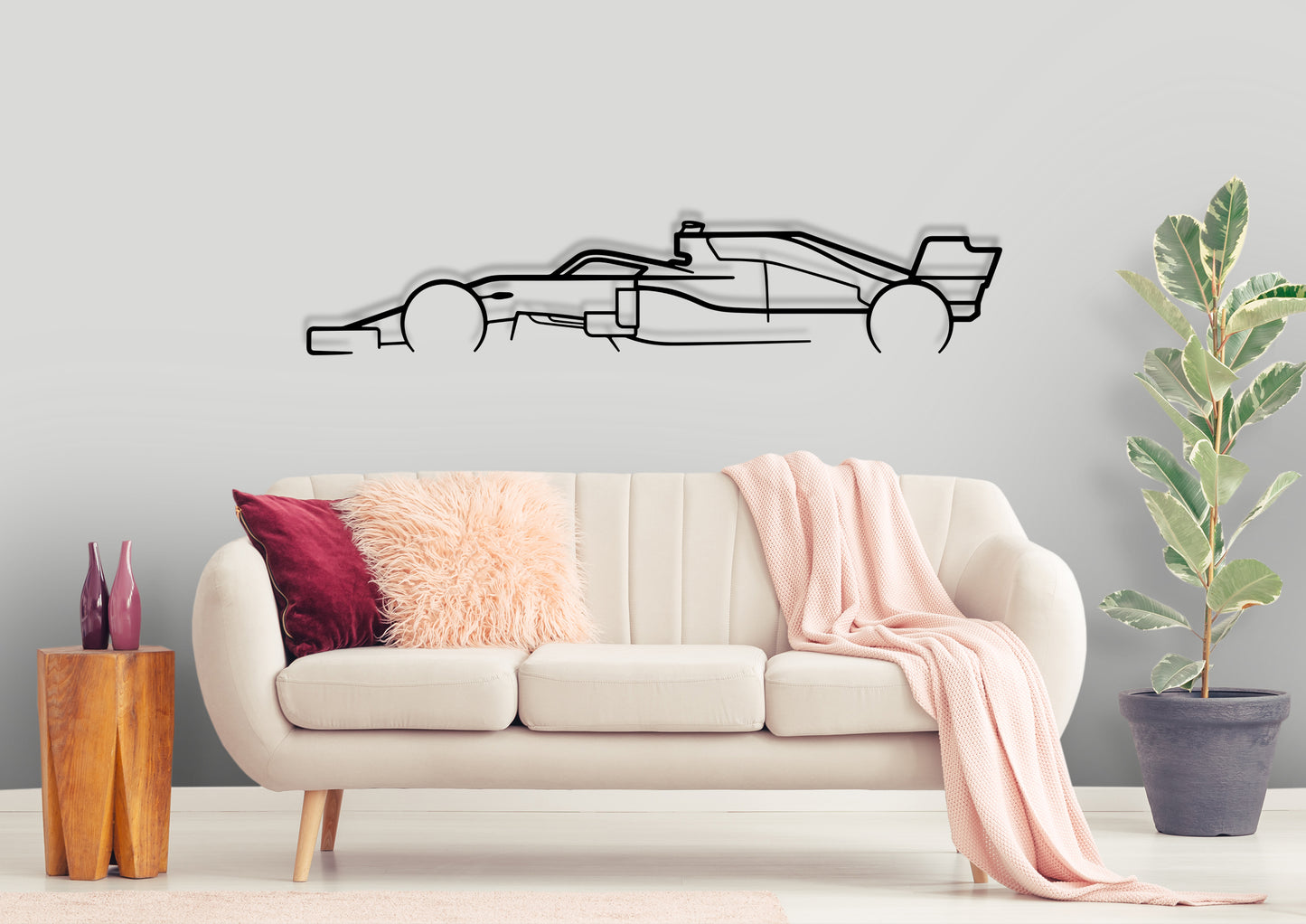 Formula One F1 Classic Silhouette Metal Wall Art