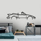1986 Porsche Turbo Slant Nose Classic Silhouette Metal Wall Art