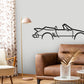 1986 Porsche Turbo Slant Nose Classic Silhouette Metal Wall Art