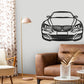 BMW M5 E60 Front Silhouette Metal Wall Art