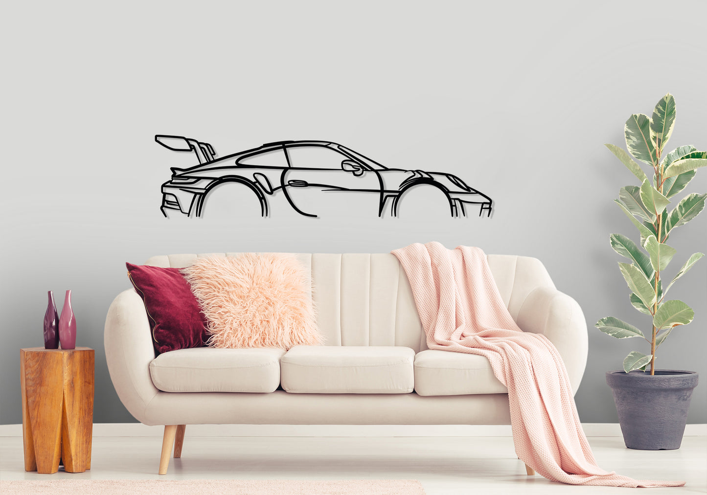 2022 porsche gt3 rs - Classic Silhouette Metal Wall Art