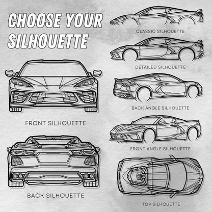 Your Custom Car Silhouette Metal Wall Art