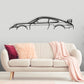 911 GT3 Model 991 Classic Silhouette Metal Wall Art