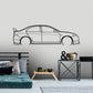CL9 Honda Accord Euro 2004 Detailed Silhouette Metal Wall Art