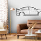 CL9 Honda Accord Euro 2004 Detailed Silhouette Metal Wall Art