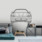 2015 Maserati GranTourismo Front Silhouette Metal Wall Art