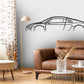 R8 Mk2 Classic Silhouette Metal Wall Art