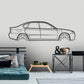 2004 Subaru Liberty B H6 Detailed Silhouette Metal Wall Art